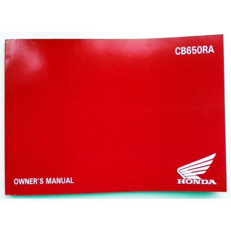 4XMKNA00 : CB650R owner's manual CB650 CBR650