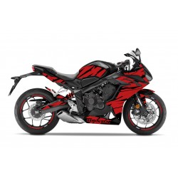 racing : Kit de decoración de adhesivos Burn-Out Design Racing CBR650R CB650 CBR650