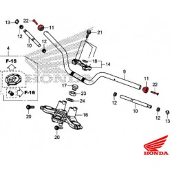 53104-MJE-D40 + 90191-MJE-D40 : Honda OEM handlebar cap CB650 CBR650