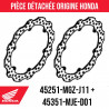 45251-MGZ-J11 + 45351-MJE-D01 : Discos de freno delanteros 2017 Honda CB650