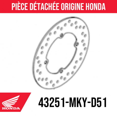 Disque de frein arrière Honda 2021