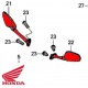 88110-MJE-D01 : Specchio retrovisore destro originale Honda CB650 CBR650