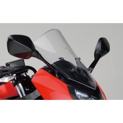 Ermax 31cm Sport Screen Windshield Deflector For Honda CB650F (2017-2018) - Black, High Impact Acrylic