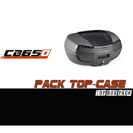 PACK-1137FZ-E46NB : Pack Top-case GIVI E46 Riviera Black Edition Honda CB650