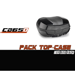 PACK-SR1208-V58NB2 : Kit Bauletto GIVI V58 Maxia 5 Black Edition Honda CB650
