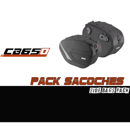 PACK-STL1208-EASY12R+L : Pack sacoches latérales GIVI EASY12 Honda CB650