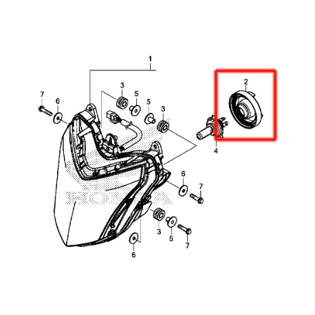 33126-S0A-003 : Honda Bulb Cover CB650 CBR650