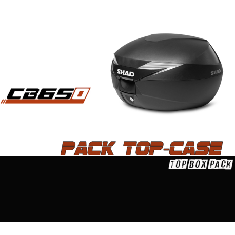 PACK-H0CF64ST-D0B39100 : Pack Top-case SHAD SH39 Noir Honda CB650