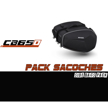 PACK-H0CR64SR-X0SE48SR : Pack Maletas Laterales Shad E48SR 2024 Honda CB650