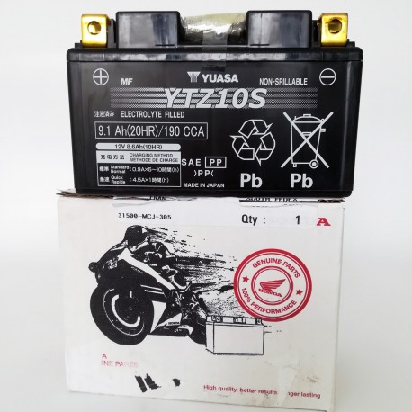 31500-MCJ-305 : Batterie Yuasa YTZ10S CB650 CBR650