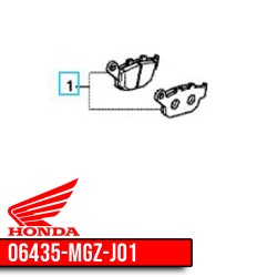 06435-MGZ-J02 : Pastillas de freno traseras originales Honda CB650 CBR650